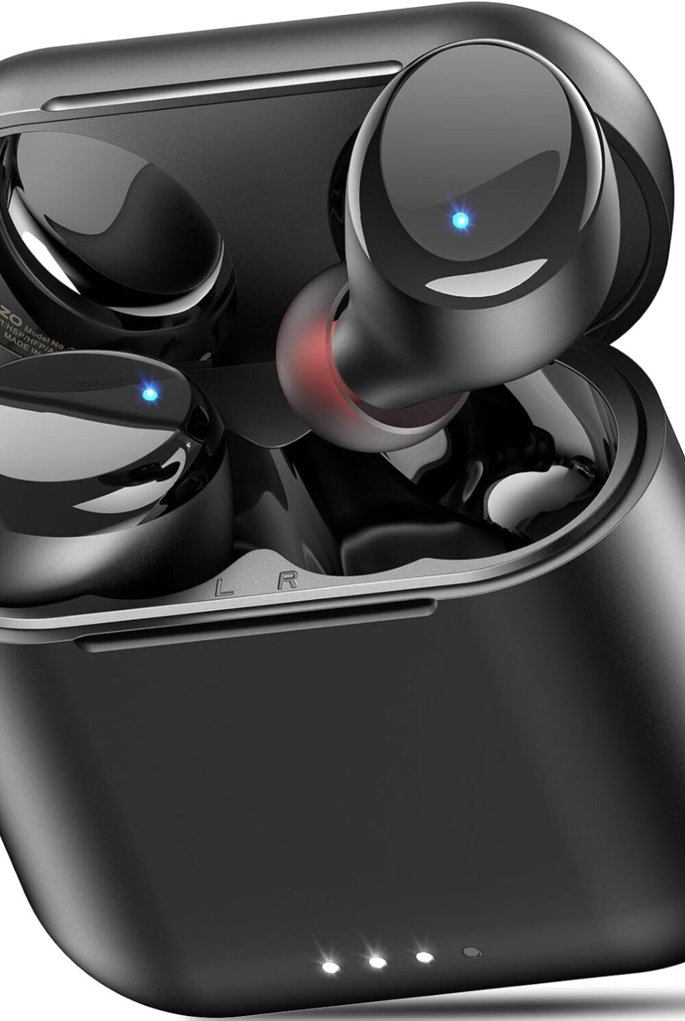 TOZO T6 Wireless Earbuds Bluetooth 5.3 Stereo Sound in Ear Headphones | OrigX Stereo Deep Bass, 50H Playtime, Lighter Ear buds, IPX8 Waterproof, wireless Charging Case, 32 EQs via APP Dark Black