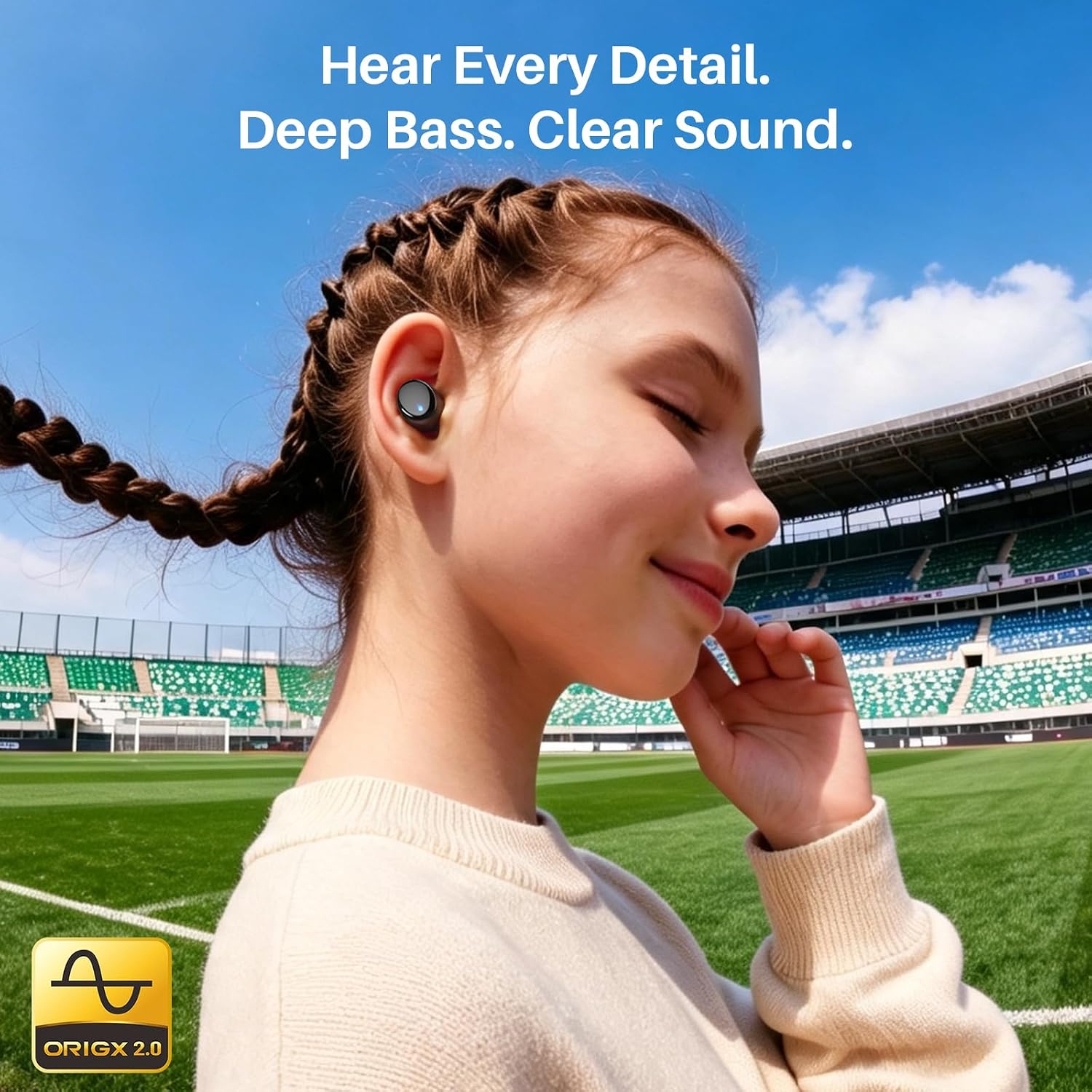 TOZO T6 Wireless Earbuds Bluetooth 5.3 Stereo Sound in Ear Headphones | OrigX Stereo Deep Bass, 50H Playtime, Lighter Ear buds, IPX8 Waterproof, wireless Charging Case, 32 EQs via APP Dark Black - Image 5