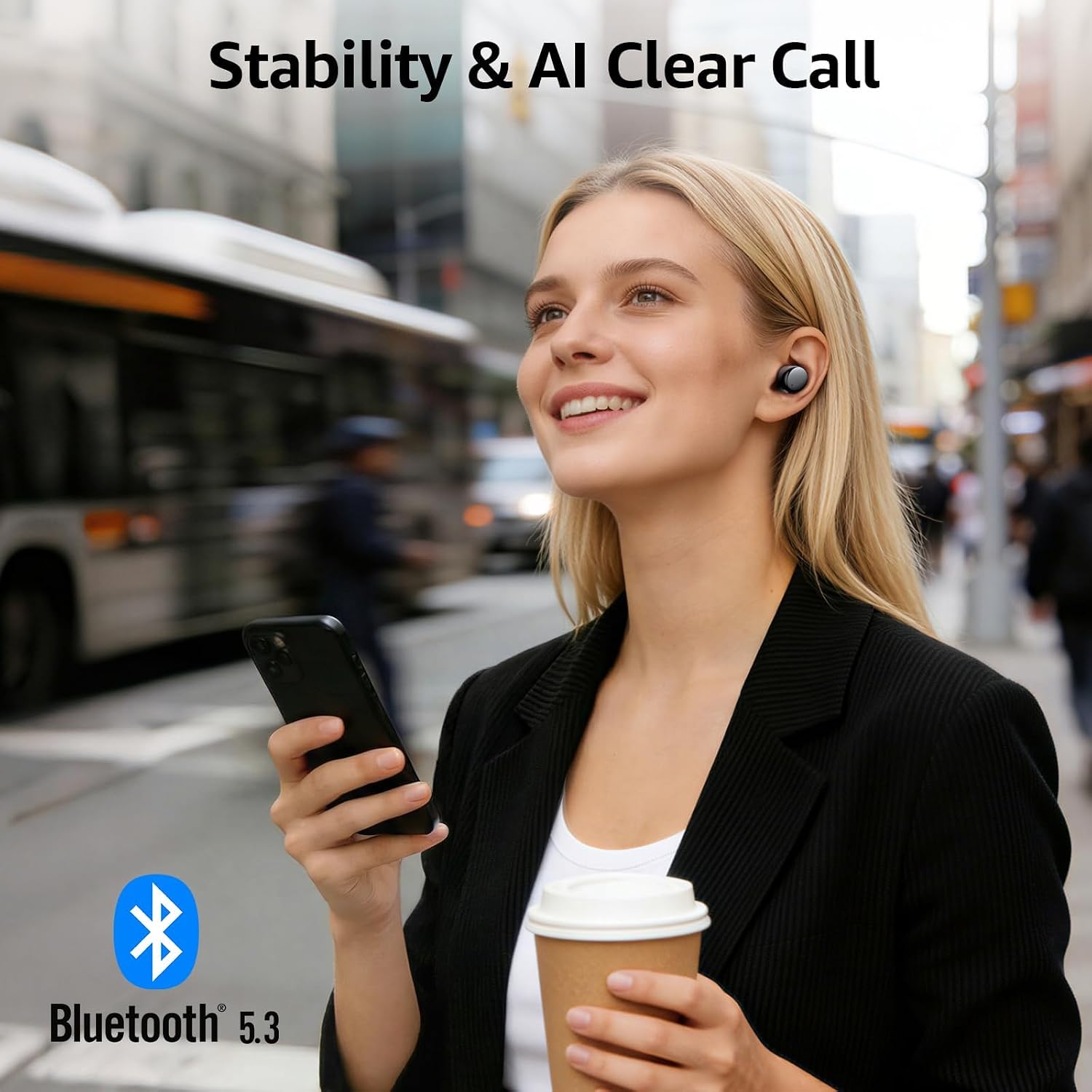 TOZO T6 Wireless Earbuds Bluetooth 5.3 Stereo Sound in Ear Headphones | OrigX Stereo Deep Bass, 50H Playtime, Lighter Ear buds, IPX8 Waterproof, wireless Charging Case, 32 EQs via APP Dark Black - Image 9