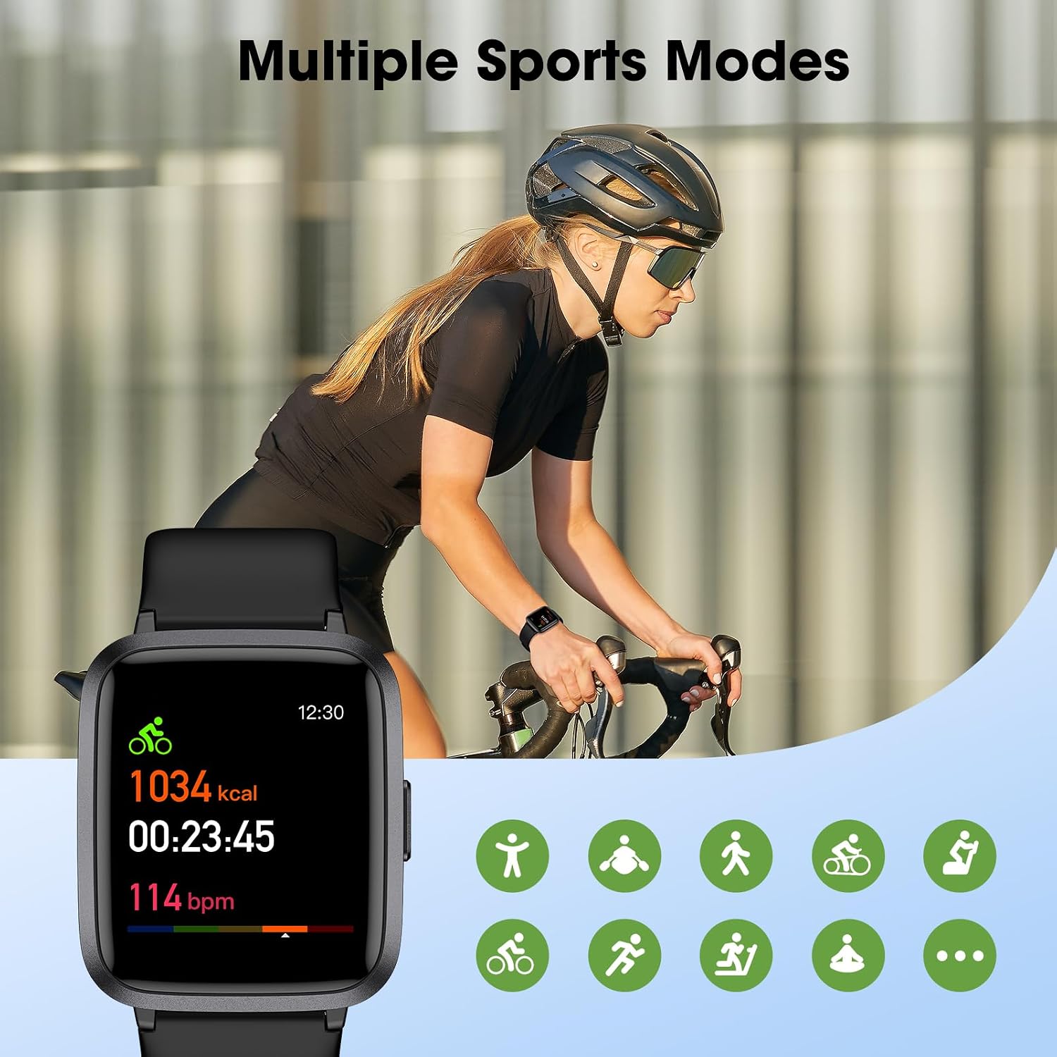 Fitness Tracker Watch with Heart Rate, Activity Tracker, Pedometer Watch | Step Counter, Heart Rate Monitor, Sleep Monitor, Alarm Clock, Stopwatch, Fitness Tracker, IP68 Waterproof Smart Watches - Image 5