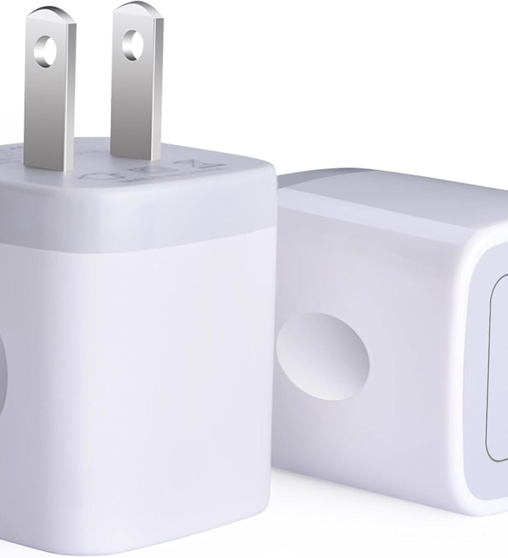 USB Wall Charger, Charger Adapter AILKIN 2Pack 2.1A Dual Port Quick Plug